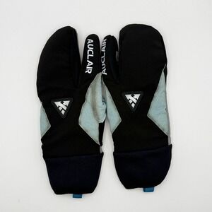 Auclair 3 Finger Lobster Ski Gloves Nordic XC Cross Country Black Blue L